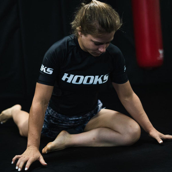 Hooks Short Sleeve Ranked Rashguard - Black - Hooks Jiu-Jitsu