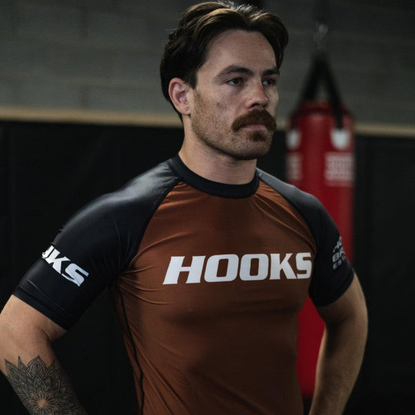 Hooks Long Sleeve Ranked Rashguard - Brown - Hooks Jiu-Jitsu
