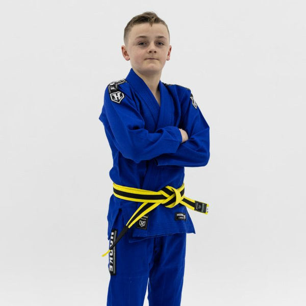 Kids Hooks Origin BJJ Gi - Blue with White Belt - Hooks Jiu-Jitsu