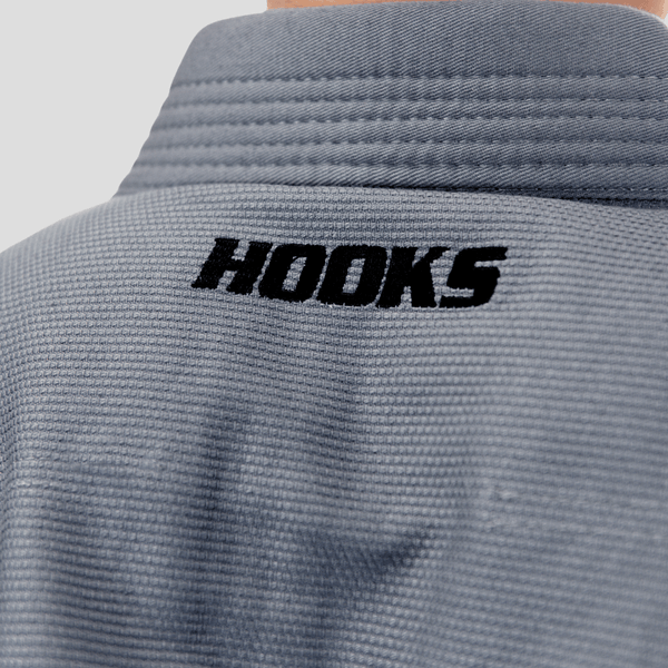 Hooks Prolight II BJJ Gi - Warm Grey w/ Black - Hooks Jiu-Jitsu