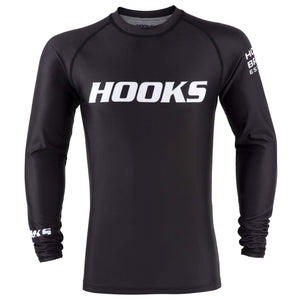Hooks Long Sleeve Ranked Rashguard - Black - Hooks Jiu-Jitsu