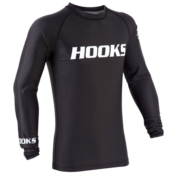 Hooks Long Sleeve Ranked Rashguard - Black - Hooks Jiu-Jitsu
