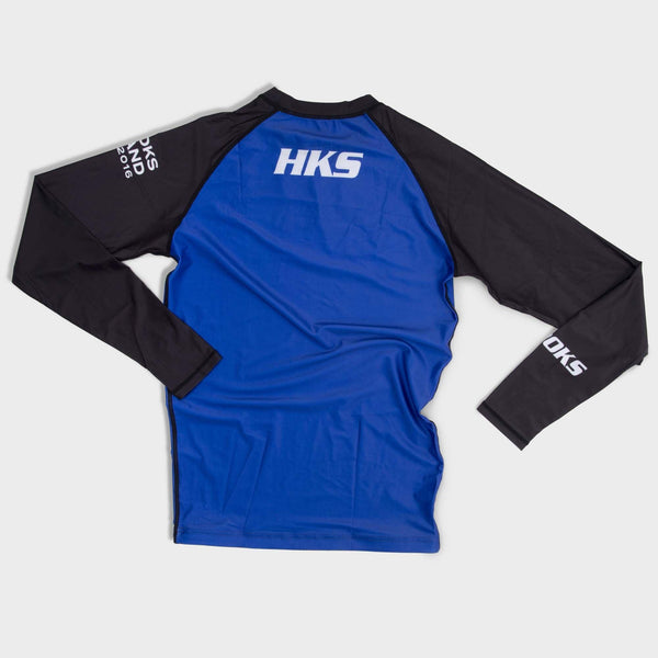 Hooks Long Sleeve Ranked Rashguard - Blue - Hooks Jiu-Jitsu