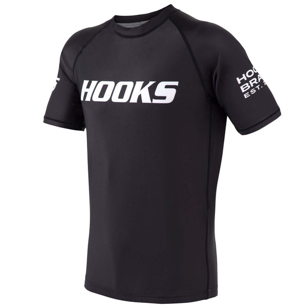 Hooks Short Sleeve Ranked Rashguard - Black - Hooks Jiu-Jitsu