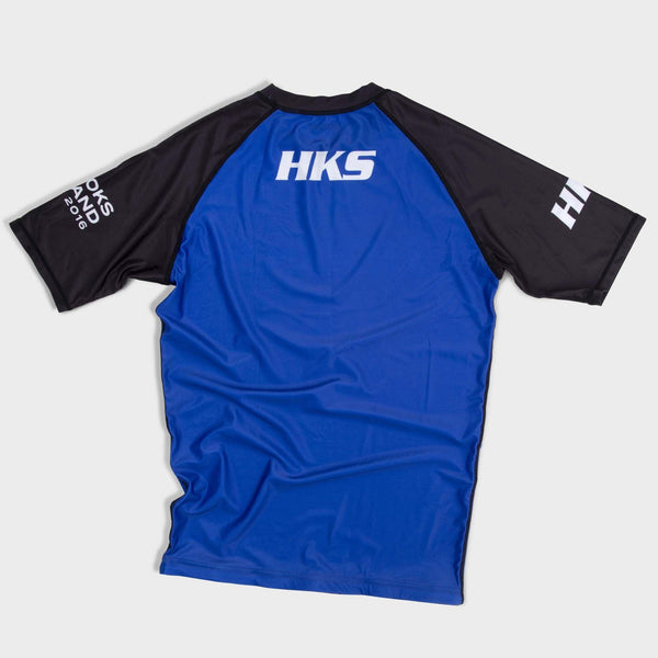 Hooks Short Sleeve Ranked Rashguard - Blue - Hooks Jiu-Jitsu