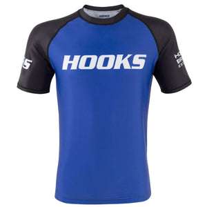 Hooks Short Sleeve Ranked Rashguard - Blue - Hooks Jiu-Jitsu
