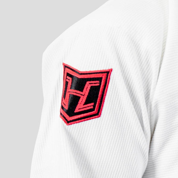 Hooks Ultra Light BJJ Gi - White w/ Black and Red - Hooks Jiu-Jitsu