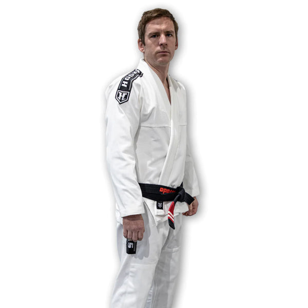 Hooks Origin BJJ Gi - White with White Belt - Hooks Jiu-Jitsu